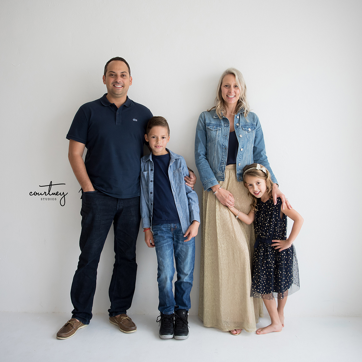 standing family portrait photography miami family photographer